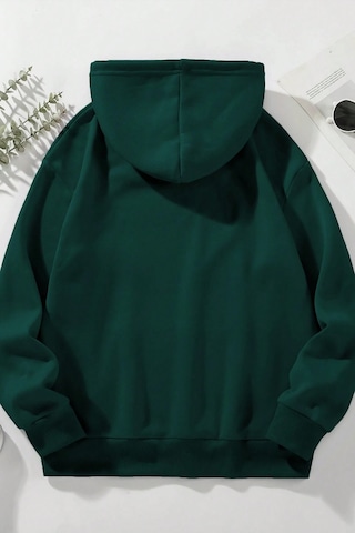 Malıbu Baskılı Oversize Sweatshirt Yeşil