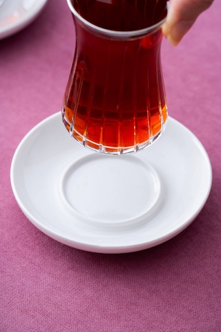 Aria 6'lı Çay Tabağı - 10 Cm Beyaz