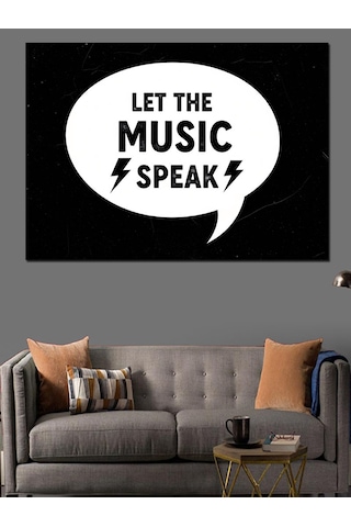 Let The Music Speak Dekoratif Kanvas - Mdf Ahşap Tablo