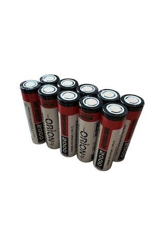 Orion 10 Adet 18650p 3.7v 2000mah 15c Şarj Edilebilir Pil