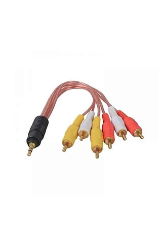 3.5 Mm Stereo Erkek 6 Tos Erkek 5+1 Ses Sistemi Kablosu