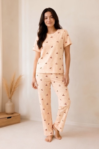 Modanino Kız Çocuk Pamuklu Milan Kumaş Pijama Takımı 8-16 Yaş 12699hc Somon