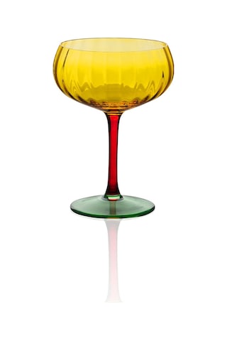 Ayaklı Cam Dondurma Kasesi Sarı 280 Ml Sarı