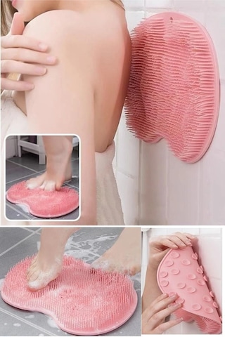Vantuzlu Silikon Banyo Ayak Sırt Masaj Pedi Fırçası