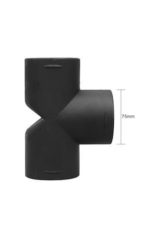 Suofeng Isıtıcı Hava Borusu T Tipi, 75mm Plastik Yakıt Isıtma Aksesuarı,  Uyumlu, Yüksek Isı Dayanıklı