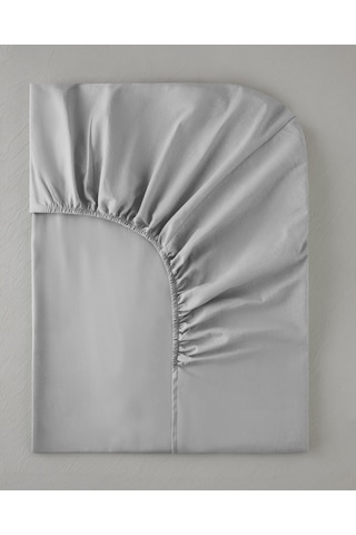 Novella Premium Soft Cotton Çift Kişilik Lastikli Çarşaf 160x200 Cm Orta Gri