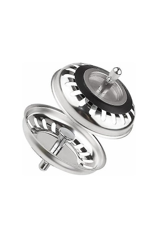 Klasik Süzgeç Tepsisi Çapı 78 Mm, 2'li Paslanmaz Çelik Mutfak Gider Filtresi Seti, Mutfak Ve Banyo İçin Evrensel Gider Filtresi