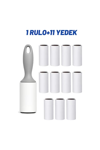 Yüksek Yapışkanlı Tüy Ve Leke Toplayıcı 60 Yapraklı Rulo, +11 Yedek Rulo