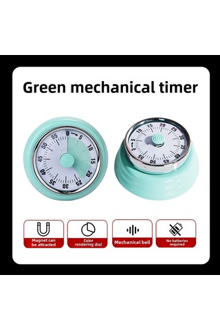 Symbee Stanyum Çelik Mutfak Zamanlayıcı, Manyetik Tutucu İle Fırın Ve Pişirme Hatırlatıcısı, Öğrenci Zaman Yöneticisi Yeşil