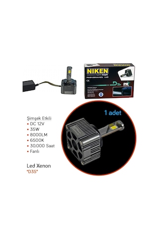 Niken D3s Led Xenon Pro Serisi 1 Adet 32w 8000 Lm