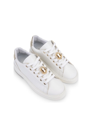 Tamer Tanca Kadın Suni Deri Beyaz Sneakers & Spor Ayakkabı 1009 3333 Bn Ayk Y26 Beyaz Cılt