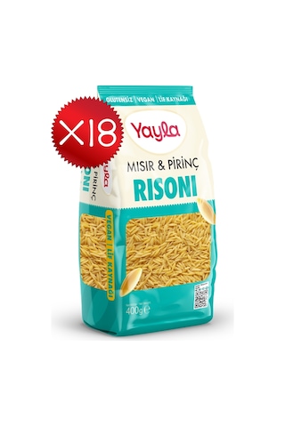 Yayla Mısır Ve Pirinç Risoni Makarna 400 G X18