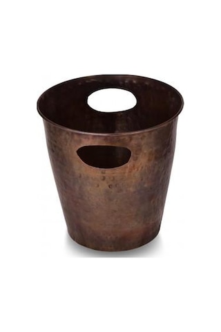 Turna Bakır 2552-3 El Dövme Oksit Turna Mercan Buz Kovası 24 CM Bakır