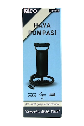 Go İthalat 12 İnç 0.9l Plastik El - Ayak Pompası 3 Uçlu 2-fonksiyon Yukarı-çek - Aşağı Bas Hava Hort