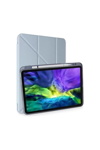 Mey İthalat Apple Uyumlu iPad Air 4 10.9 Kılıf Kalemlikli Mars Tablet Kılıfı - Mavi Arka Kapak