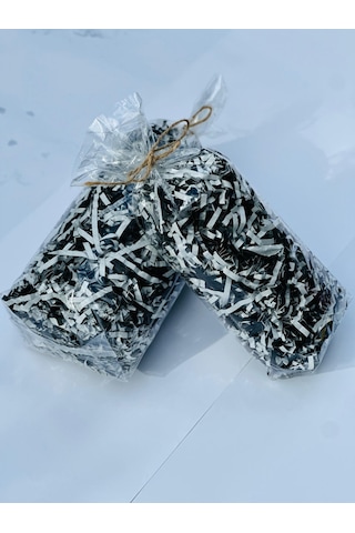 Siyah Beyaz Z Zigzag Kırpık Kağıt 500 Gr Hediye Kutu İçi Dolgu & Süsleme