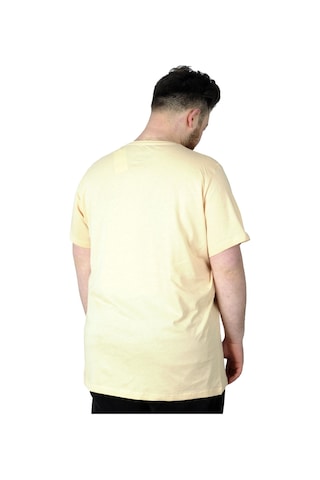 Mode Xl Büyük Beden T-Shirt Baskılı Renovate 22157 Bej 001