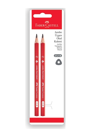 Faber Castell.jumbo Üçgen Okul Kalemi 2.5b 2'li Beyaz