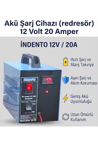 Akü Şarj Cihazı Redresör 12 Volt 20 Amper Akü Şarj Cihazı Redresör 12 Volt 20 Amper