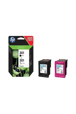Hp 301 N9J72Ae 2'Li Siyah Ve Renkli Kartuş