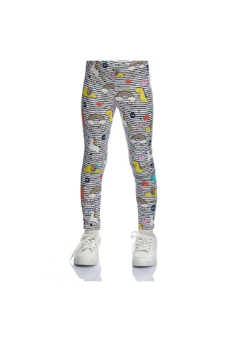 Lovetti Kız Çocuk Rainbow Unicorn Desen Tayt 8845 Çok Renkli