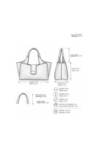 Gaia Rinaldi Bordo Çapraz Omuz Çantası Çapraz Düz Çok Bölmeli