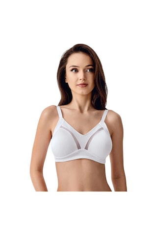 New Bra Newbra Lingerie 6001-kadın Basic C Cup Balensiz Büyük Beden Sutyen Beyaz