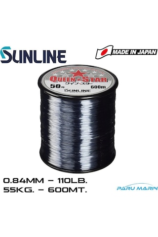Sunline Queen Star 0 81mm 100lb 600 Mt Smoke Gray Misina