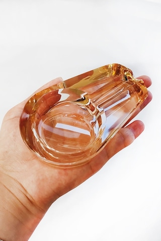 Falconetti Sarı Cam Puro ve Sigara Küllüğü Küllük Ra08sr