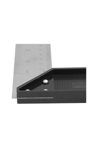 Tenfowee Stahl Winkelmaß Mit Abs-griff, 200mm Messbereich, 3. Genauigkeit, Elektrokorrosionsskala, Holz- Und Bauwerkzeuge