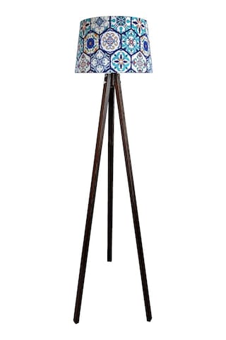 Masif 3 Ayaklı Lambader Tripod (Çini Desen)