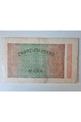 Almanya Berlin Banknot Büyük Boy 9x13 Cm 1923 Tarihli, 20000 Mark Alman