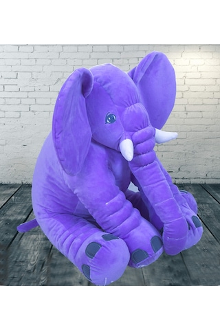 Uyku Arkadaşım Fil Peluş Fil 65Cm Dev (Lila)