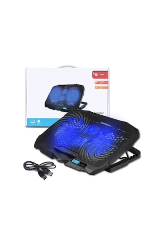 S18 Yükseklik Ayarlı 4 LED Fanlı Ayarlanabilir Laptop Soğutucu Notebook Bilgisayar Standı