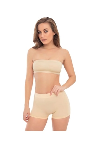 Cottonhill Premium - Kadın Ten Ultra-rahat Seamless Boxer Ten