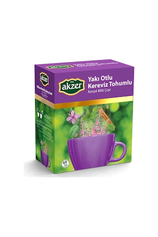 Akzer Yakı Otlu Kereviz Tohumlu Karışık Bitki Süzen Poşet Çay 60 x 1.5 G