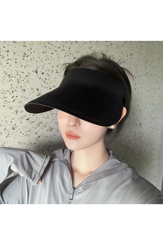Dachuang Yaz Boş Top Güneş Şapk Seyahat Plajı Balıkçı Yürüyüş Kampı İçin Günlük Güneşlik Şapkası Black