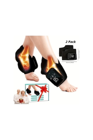 Pazly Usb Şarjlı Siyah Ayak Masaj Aleti, 3 Masaj Modu & 3 Sıcaklık Seviyesi, Tatil Hediyesi, Arkadaşlar Ve Yaşlılar İçin, 1 Paket Siyah