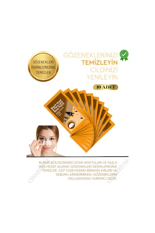 Siyah Nokta Ve Gözenek Temizleyici Burun Bandı 10 Lu Pürüzsüz Ve Temiz Cilt İçin Etkili Çözüm