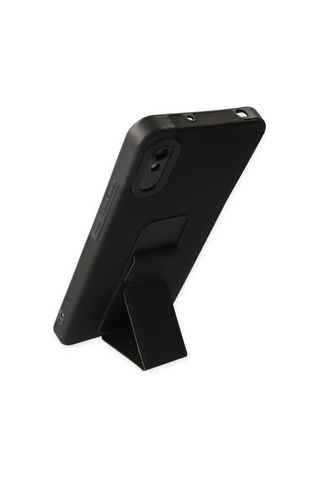Redmi 9a Kılıf Mega Standlı Silikon - Siyah Renk