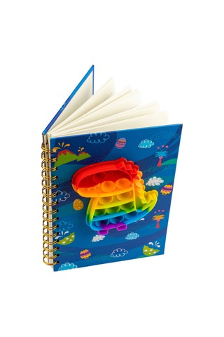 Popit Sert Kapak Defter Kedi Patisi Desenli Silgi Hediyeli Yeşil