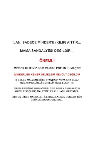 Holmer Organik Mama Sandalyesi Minderi & Kılıfı Kemer Deliksiz Su Yeşili