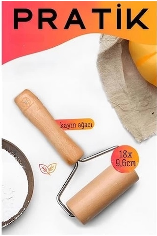 Pratik Merdane Ahşap Ergonımik Oklava