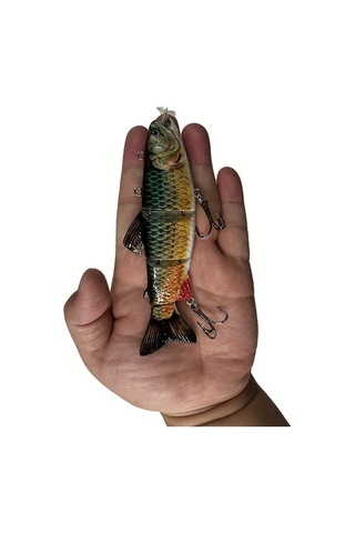 Fochsia Şarj Edilebilir Led Işıklı Robot Yapay Yem Gümüş Renk 4 Kademeli Yüzme Şekilli Elektrikli Sallanır Balık Yemi