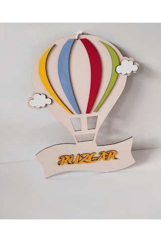 Çocuk Oda Kapı Süsü İsime Özel Krem