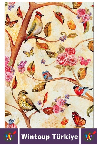 Premium Eğlenceli El Göz Koordinasyon Beceri Geliştirici Çocuk 300 Parça Puzzle Daldaki Cıvıltılar