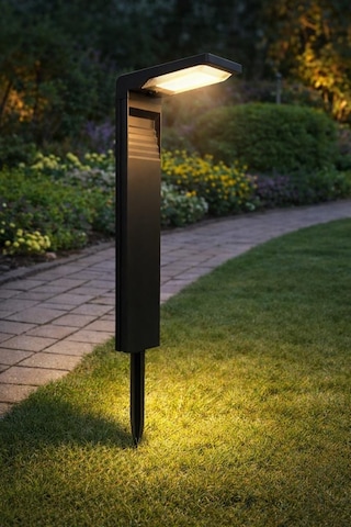 Hero Led 10w Solar Led Bahçe Aydınlatma Armatürü 3200k Günışığı Ip54 Suya Dayanıklı Kazıklı Dış Mekan Armatür
