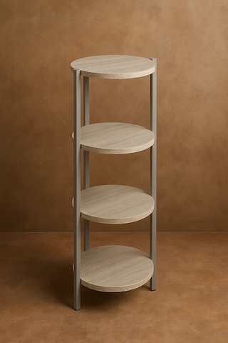 4 Katlı Raf - Çiçeklik, Organizer, Sehpa Ve Köşe Rafı Gri