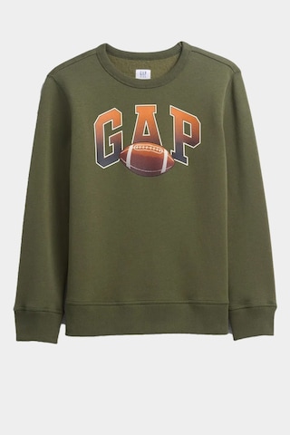 Gap V-fa Logo Çocuk Sweatshirt Haki