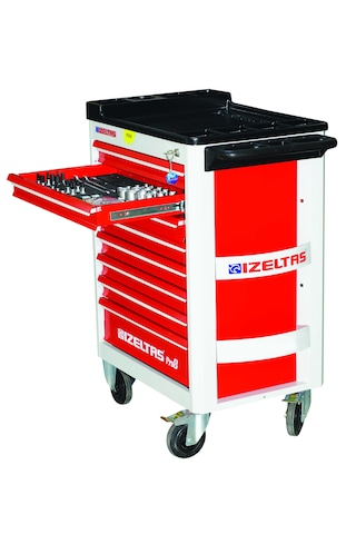 İzeltaş 8241 Pro Serisi Takım Dolabı 8 Çekmeceli Dolu 206 Parça – 8241001209